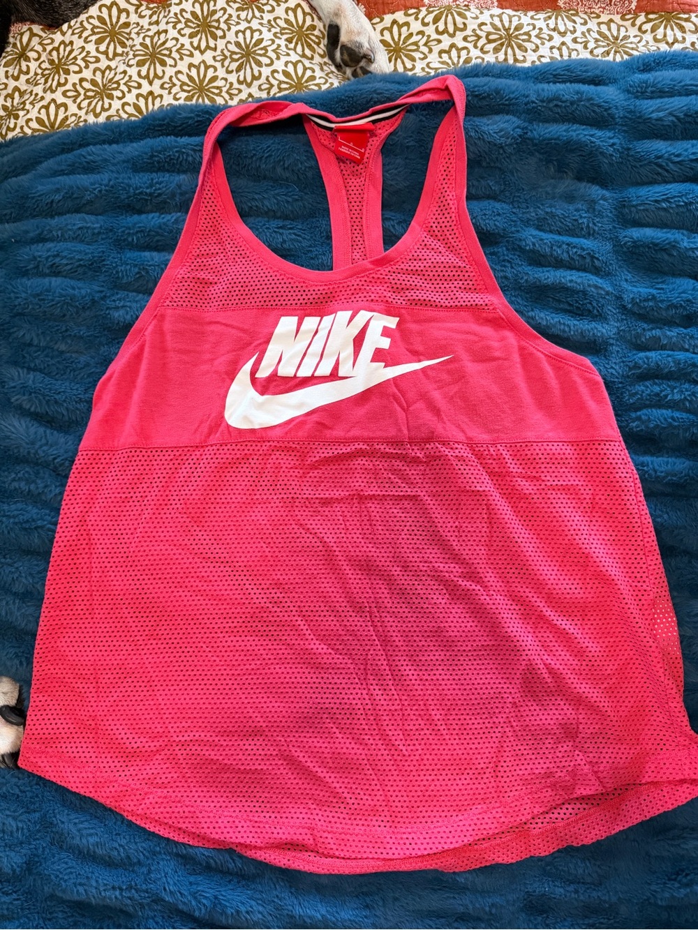 Nike Women’s Pink Mesh Racerback  Tank